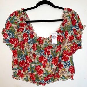 Flowery crop top from american eagle